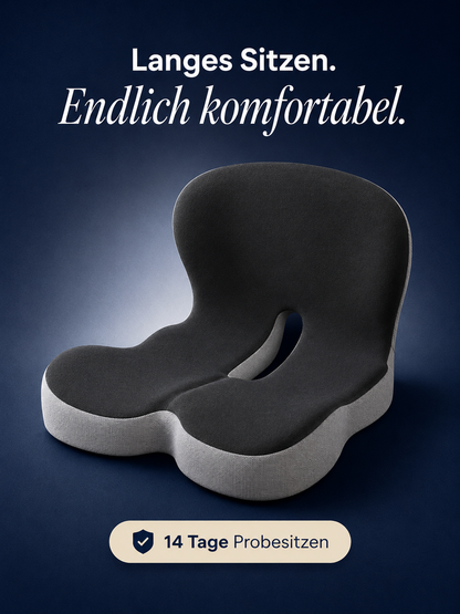 Cavena – Ergonomisches Sitzkissen mit Rückenstütze